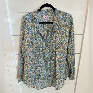 ROPER plus size metallic floral pearl button casual western cowgirl blouse 2X